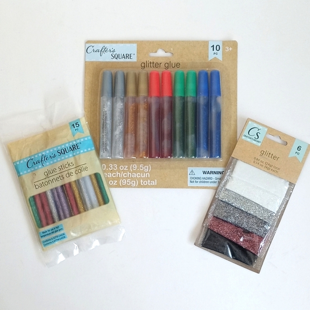 31 Set Crafter's Square 10 Glitter Glue, 15 Glitter Sticks, 6 Piece Glitter Pack